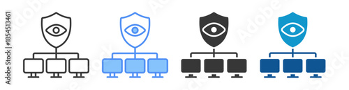 Monitoring Icon Set Multiple Style Collection