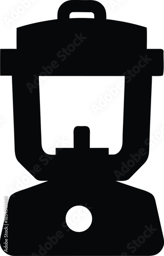 portable blender silhouette vector illustration on transparent background