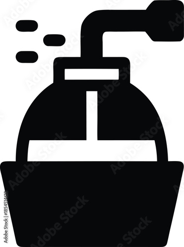 travel humidifier silhouette vector illustration on transparent background