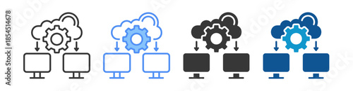 Cluster Icon Set Multiple Style Collection