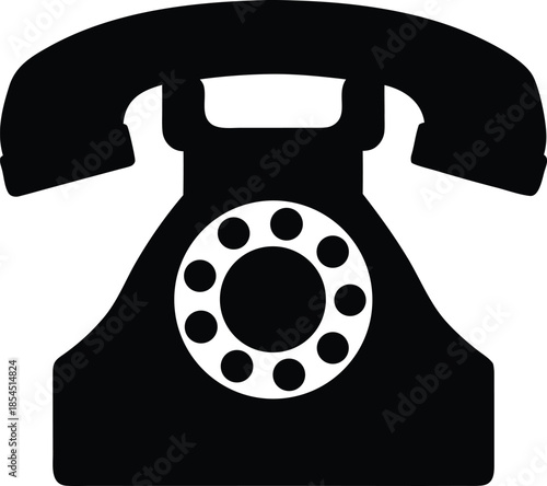 vintage radio silhouette vector illustration on transparent background