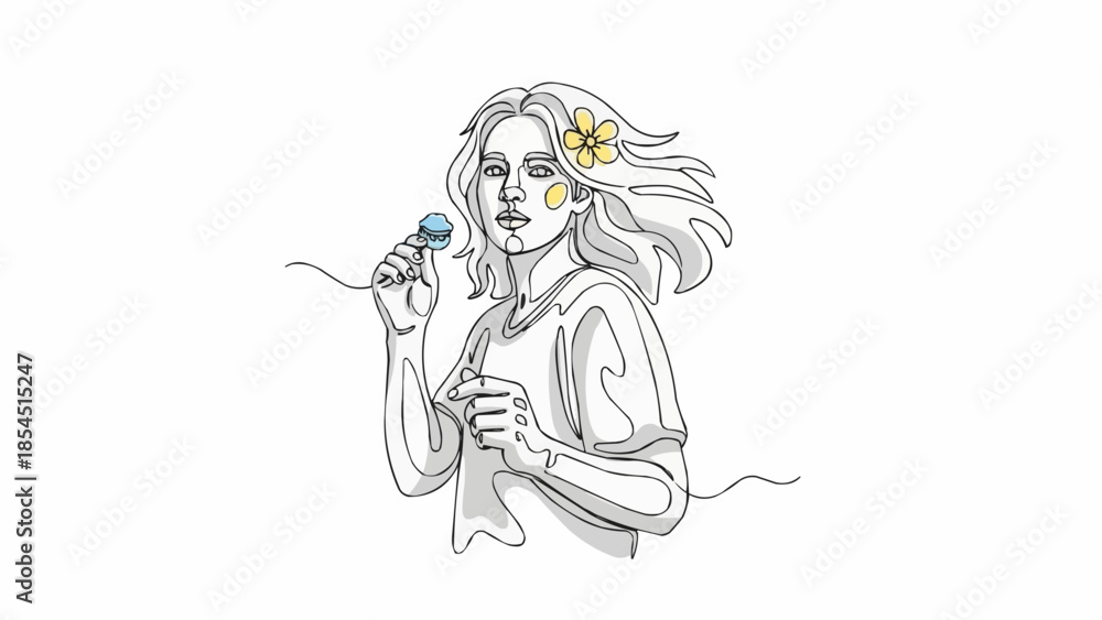 custom made wallpaper toronto digitalWoman Singing into a Microphone.