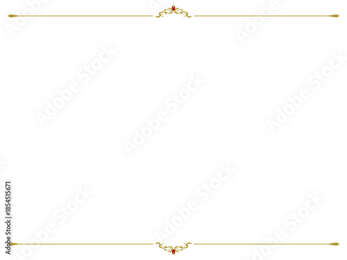 清楚な上下フレーム〜ゴールド〜