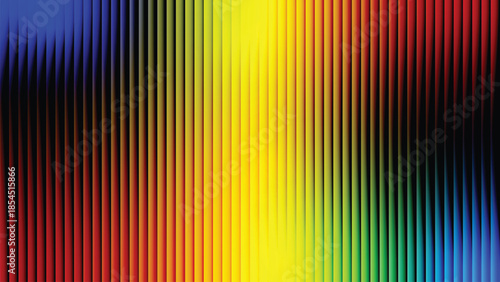  eps Neon ripple glass gradient in Yellow, green, on deep midnight. Sharp ribbed distortion, cinematic glow; futuristic texture background, vector