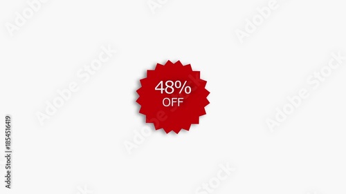 48% off discount business sale icon background icon 4k video.