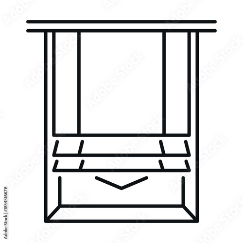 Curtains and blinds icon design in vector format for simple decor needs and visual communication