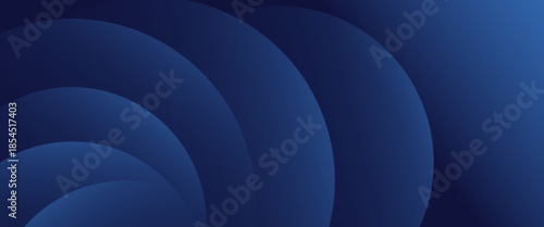 Abstract blue glowing geometric lines on dark blue background. Modern shiny blue circle lines pattern