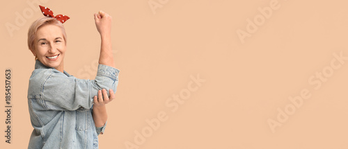 Beautiful mature happy woma...