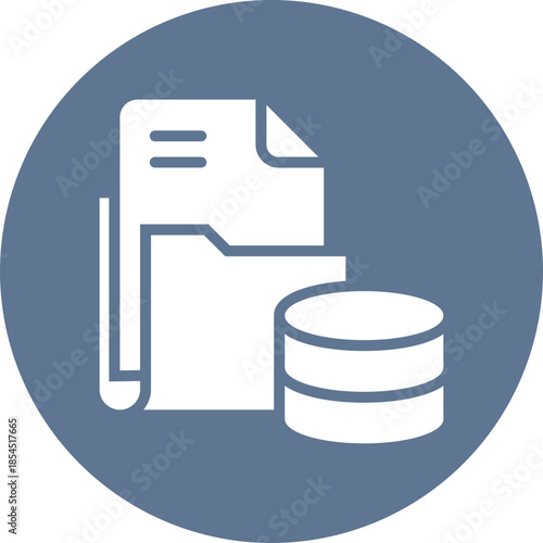 Data storage icon for data base network, business, website, application, printing, document, poster design, etc