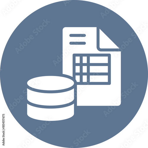 Server report icon for data base network, business, website, application, printing, document, poster design, etc