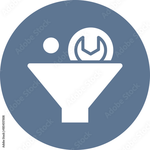 Filter settings icon for data base network, business, website, application, printing, document, poster design, etc