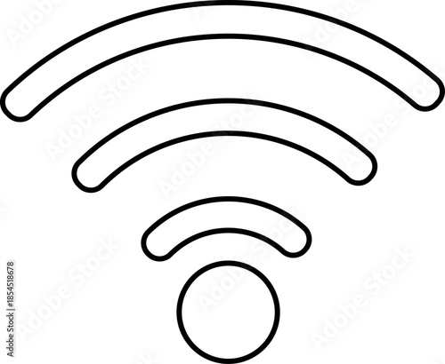 Wi-Fi Signal Outline Line Vector Icon
