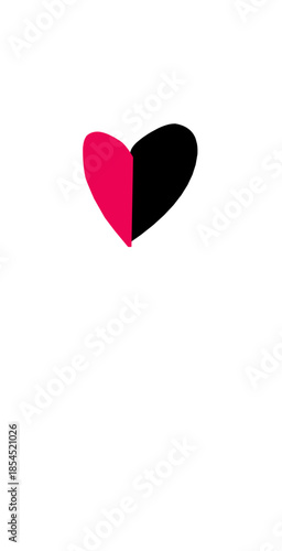 red heart isolated on white