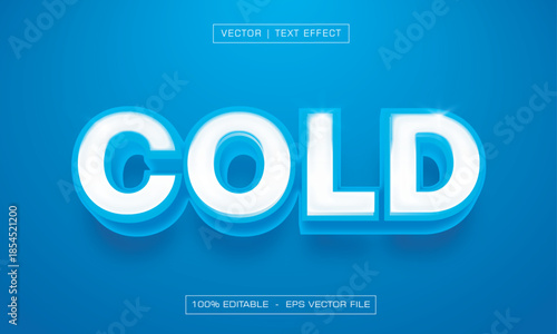 Cold text effect with blues style