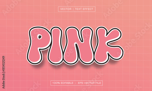 pink text effect with line style background