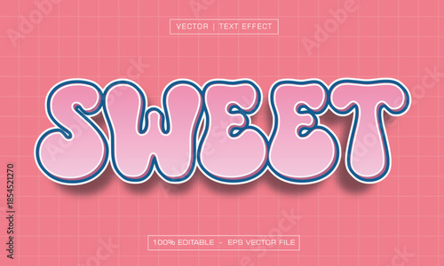 Pink text sweet text effect