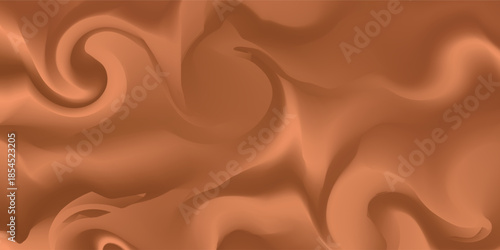 Copper silk texture background design with smooth waves. Luxury material background for award stadium presentation, Copper metal material