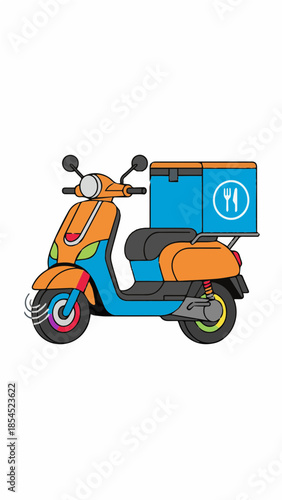 Vector representing fast food delivery services, suitable for apps, websites, and logistics promotions