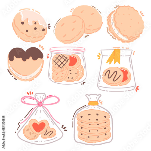 Illustration of beautifully packaged biscuits 
