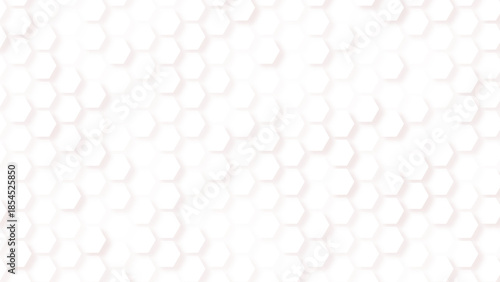 White seamless hexagon pattern, minimal geometric grid, modern honeycomb background, vector illustration
