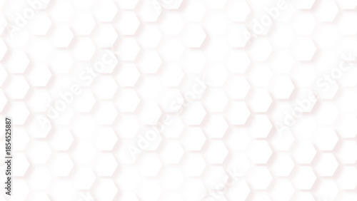 modern honeycomb background, vector illustration White seamless hexagon pattern, minimal geometric grid.
