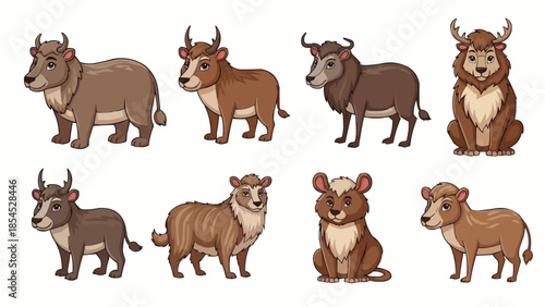 Collection of Cartoon Cow Illustrations.