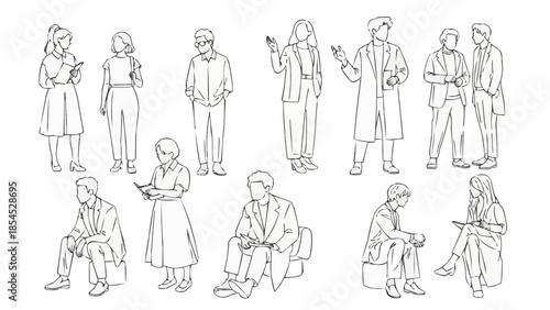Collection of Various People Illustrated.