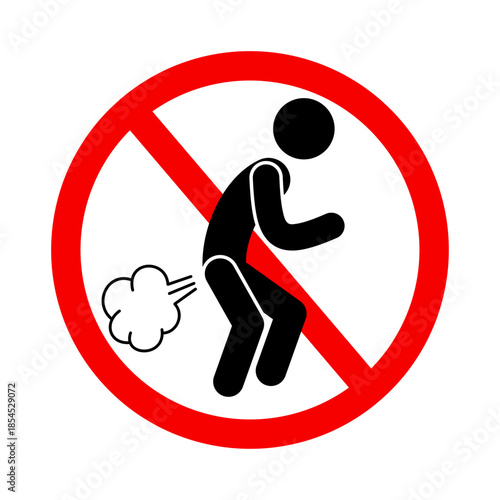 no farting warning vector illustration icon