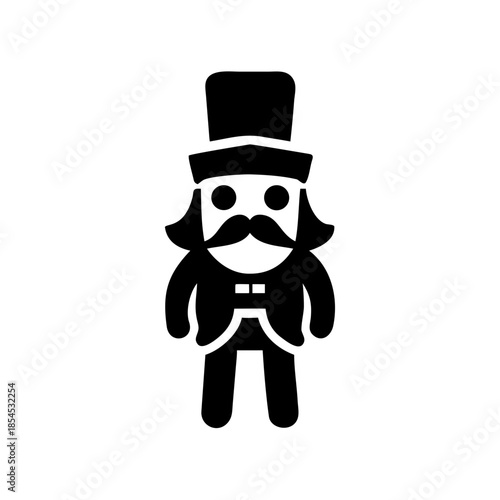Traditional Christmas Nutcracker Soldier Figurine Vector Illustration for Holiday Decoration and Folklore Concept