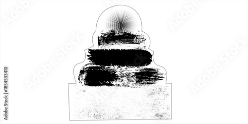 Balance concept .Stack of stones. Balancing stones . Spa rock tower. Minimal art design . Balance of irregular gritty. Harmony symbol. Spa stones in balance .Zen stones .Pebble tower .vector