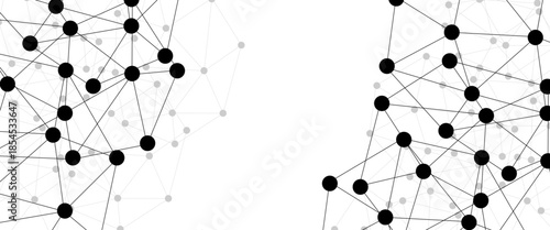 Abstract technology dot and line connection digital hi tech design concept background. Space for text. Vector illustration