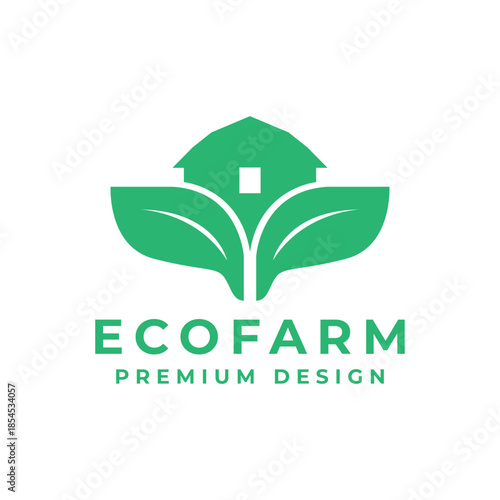 ecology  leaf  farm  logo  vector icon symbol illustration minimalist design