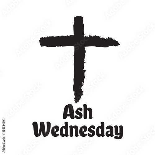 logo simple ash wednesday vector icon symbol modern illustration design