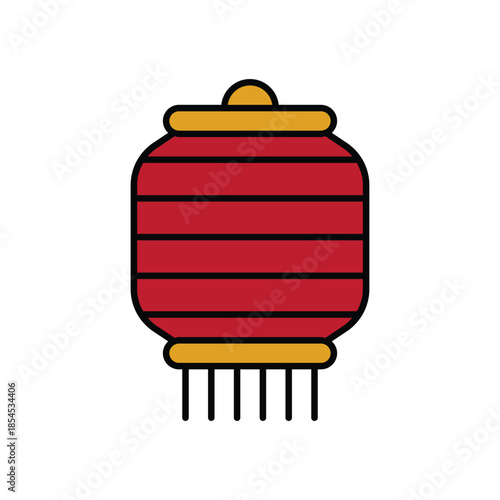 lantern icon  Chinese New Year  logo  vector symbol  minimalist design illustration