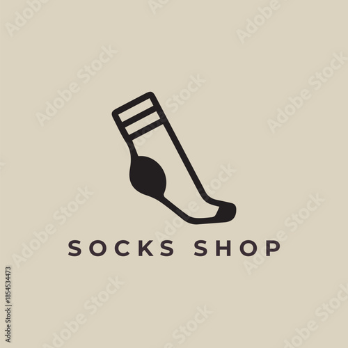 socks  fashion  logo  vector icon symbol illustration minimalist design