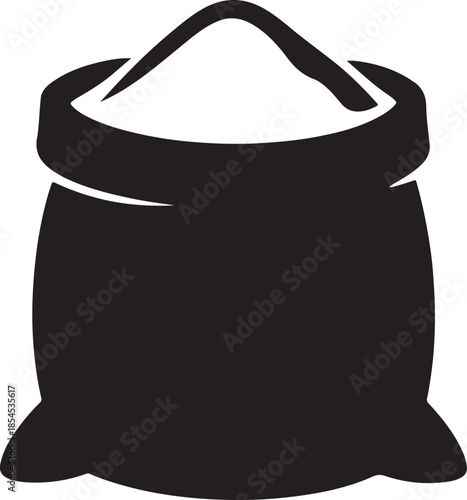  sack whole flour sugar silhouette vector