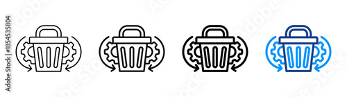 Waste Management Icon Different Style Outline Collection Set