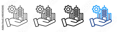 Urban Services Icon Different Style Outline Collection Set