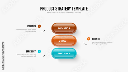 Modern Development 3 Element Diagram Frame Layout. Business Introduction Three Option Infographic Slideshow Template. Consulting Visualization Presentation Design Vector Illustration.