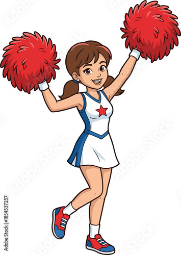 Cartoon boy in red pajamas using the toilet, happy young child potty training, bathroom hygiene and daily routine vector illustration, isolated.