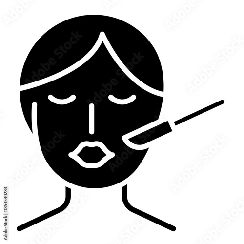 Cheek Implants Vector Icon