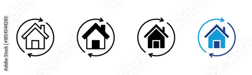 Property Age icon set multiple style collection