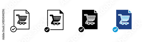 Order icon set multiple style collection