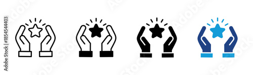 Belief icon set multiple style collection