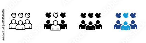 Workload icon set multiple style collection