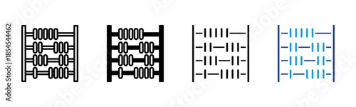 Counting icon set multiple style collection
