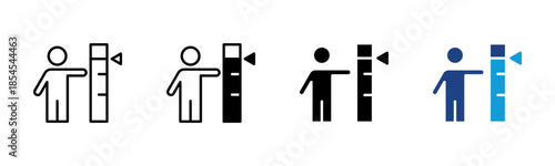 Measurement icon set multiple style collection