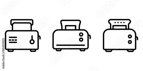 toaster outline or line icon design bundle.