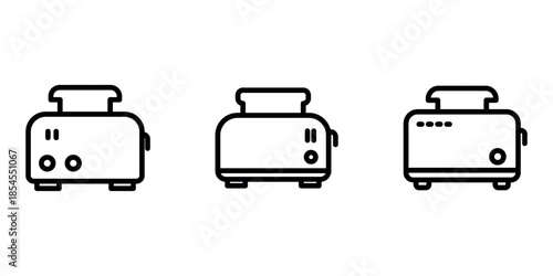 toaster outline or line icon design bundle.