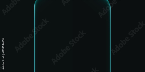 Minimalist glowing line on dark background.